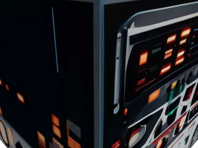 Futuristic Spaceship Control Panel 3D model