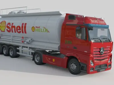  Mercedes Actros Fuel Tanker 3D model