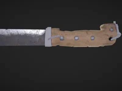 Machete Low-poly PBR Free Free low-poly 3D model