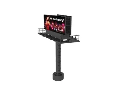 Commercial Bill-Board Low-poly 3D model
