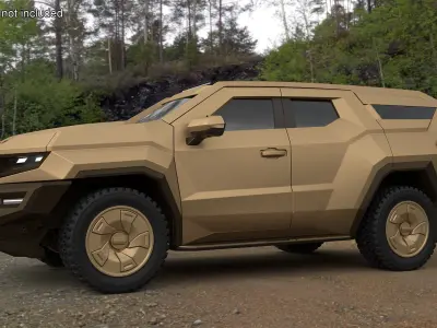 Sand Colored SUV Rezvani Vengeance Simplified  purchase 3D model