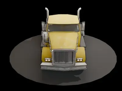 American Old Truck Low-poly 3D model