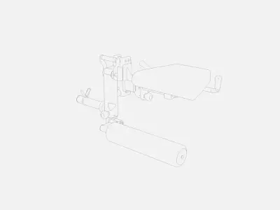 Leg Curl Extension Attachment Low-poly 3D model