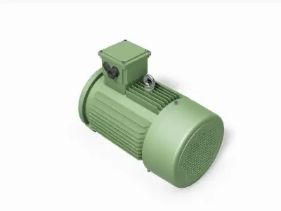 132M B14b IEC electric motor - 3D CAD model 3D model