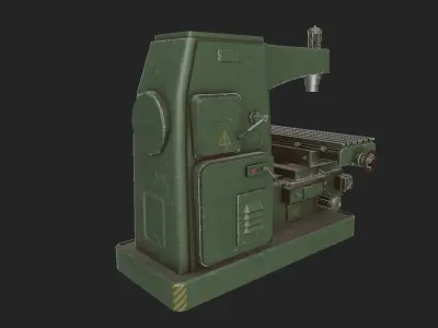  milling machine Low-poly 3D model