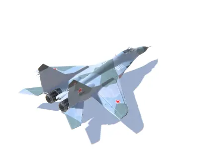 MIG-29 Fulcrum Jet Fighter Aircraft Low-poly 3D model
