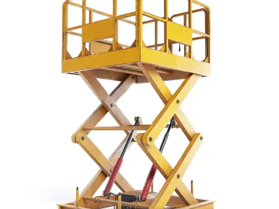 Scissor Freight Lift I 3D model