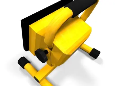 Low-poly Lamp led flood light Low-poly 3D model