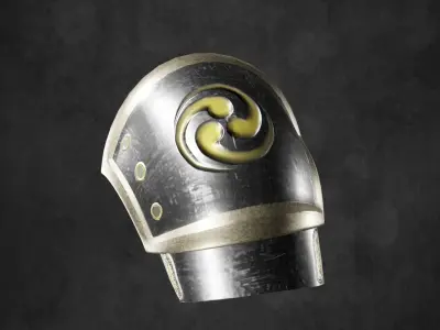Gaming Asset - Orbitron Shoulder Shield Low-poly 3D model