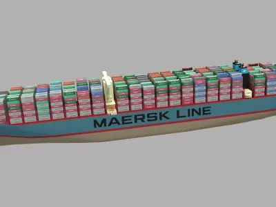 Triple E container ship 3D model