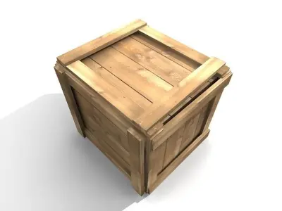 Simple Wooden Crate 3D model