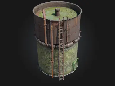Water Tower Sentinel  Standing Tall Through Time 3D model