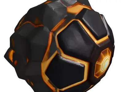 Glowing Hexagonal Energy Shield Prop 3D model