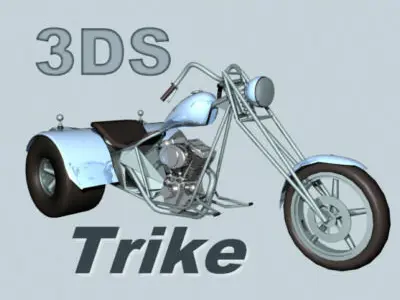Harley Trike 3D Printable Model 3D model