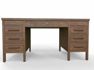 1930 Desk Low-poly 3D model