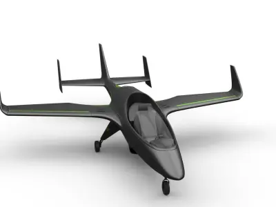 sci-fi light aircraft 3D model