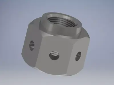 Nut M14x1-6H 3D model