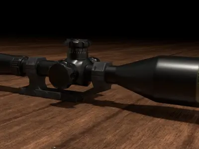 Scope 4-20X zoom Low-poly 3D model