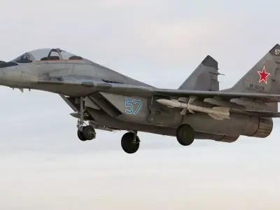 Russian Fighter Jet Mikoyan MiG-29UB Fulcrum B or C Tandem 3D model