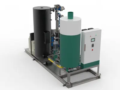 FIRED STEAM GENERATOR SKID 3D model