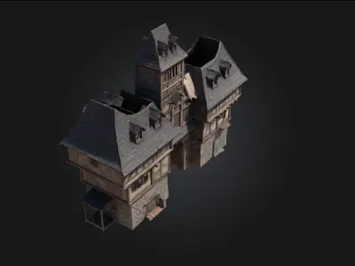 Medieval Fortress Model  Stronghold of the Old World 3D model