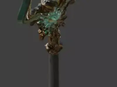 Legendary Trident of Atlantis 3D Model V03 Low-poly 3D model