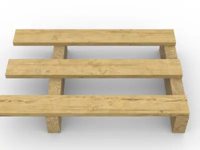 Display pallet 400x600mm Free low-poly 3D model