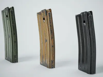 Magazine AR M16 M4 Low-poly 3D model