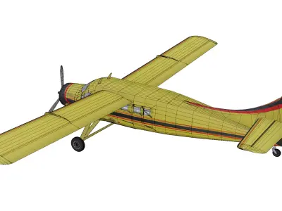 de Havilland Canada DHC-3 Otter Low-poly 3D model
