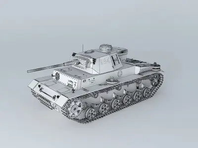 Panzer III -. Panzerkampfwagen III Ausf M (German tank) 3D model