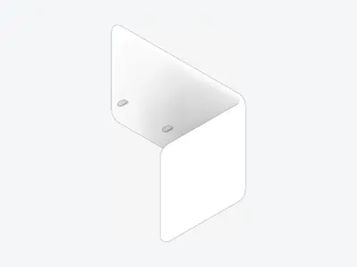 Furniture - Screen - Contemporary - Buzz - Desk Low-poly 3D model
