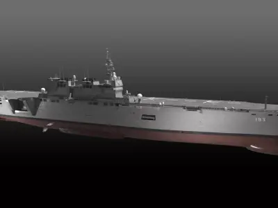 JMSDF Izumo class helicopter carrier Free 3D model