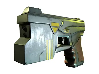 Laser Gun  Low-poly 3D model