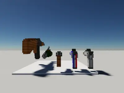 Gun Mini Pack  1 Free low-poly 3D model