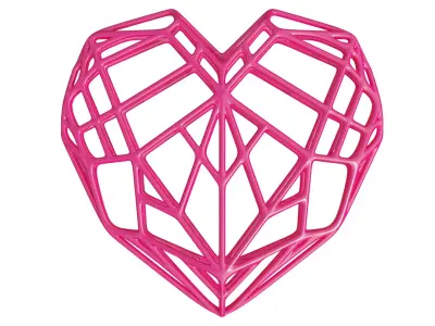 Parametric Geometry Heart AND Cubic Sculptures 3D model