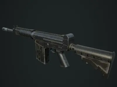 SC-2010 Low-poly 3D model assault rifle Low-poly 3D model