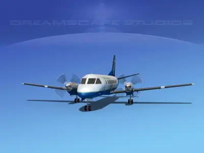SAAB SF340 Sprint Charter 3D model