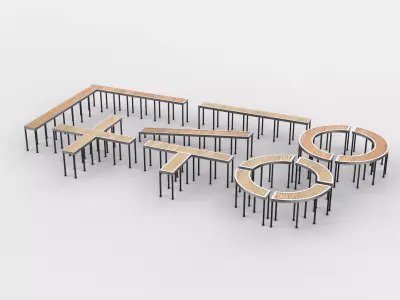 Sidewalk  System set 3D model