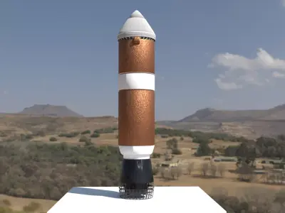 B1-Rocket rocket launcher Free low-poly 3D model