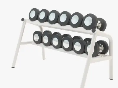 Dumbbells 3D model 2