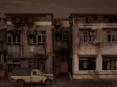 Back Street Free low-poly 3D model