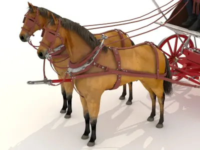 Horse Carriage 2 - 4K 3D model