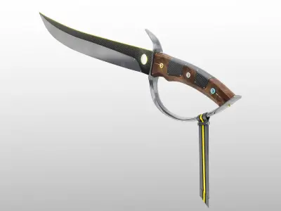 Champagne Saber Low-poly 3D model