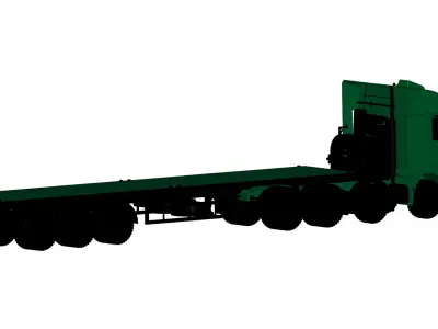 truck and trailer 3D model