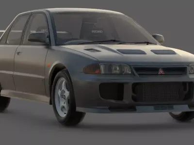 1995 Mitsubishi Lancer Evolution III GSR Edition 3D Model  3D model