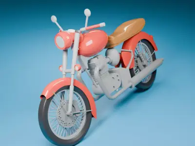 low poly motorcycle Free low-poly 3D model purchase