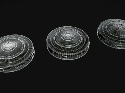 British WW2 Mk7 Anti-Tank Mine 3D model
