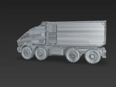 3D Printable Modern Military Transport Truck 3D print model