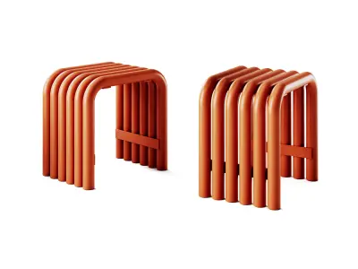 Nokk Cafe Table and Stool by Noo Ma 3D model