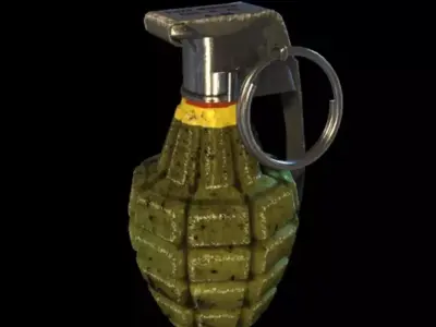 Mk2 grenade Low-poly 3D model 2